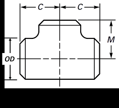 pipe tee dimensions standard reducing equal tee