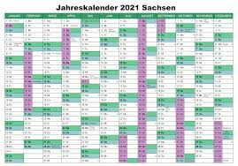 Wir haben auch eine 2021 zweiseitige kalendervorlage für sie! Feiertagen Jahreskalender 2021 Sachsen Zum Ausdrucken Kalender Pdf The Beste Kalender