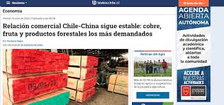Radio Biobio Relacion Comercial Chile China Sigue Estable Cobre Fruta Y Productos Forestales Los Mas Demandados