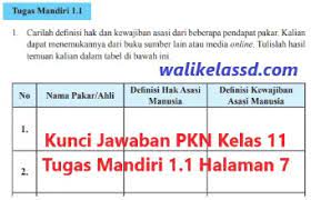 Kunci jawaban ekonomi kelas 11 kurikulum 2013 semester 1. Kunci Jawaban Pkn Kelas 11 Tugas Mandiri 1 1 Halaman 7 Wali Kelas Sd
