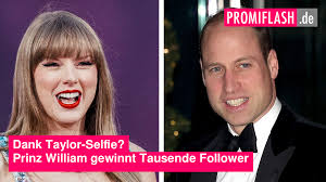 Dank Taylor-Selfie? Prinz William gewinnt Tausende Follower