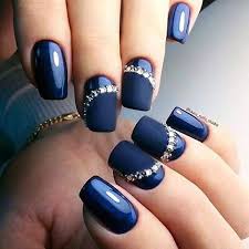 30 enchanting navy blue nail designs. 50 Matte Nail Polish Ideas Cuded Blue Gel Nails Blue Nail Art Designs Navy Nail Art