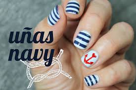 Decoraciones de uñas marineras o uñas náuticas con diseño de rayas y dibujos de anclas, estrellas, timones y demás elementos 2 vídeo para diseñar unas uñas marineras paso a paso. Unas Marineras 2018 Elegantes Unas Acrilicas