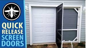 Get free shipping on qualified garage entry front doors or buy online pick up in store today in the doors & windows department. Diy Garage Screen Doors Quick Release Hinged Youtube Diy Screen Door Garage Screen Door Diy Garage Door