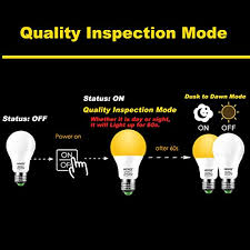 Dusk To Dawn Light Bulbs A19 8w 720 Lumens 60 Watt Equivalent Security Bulb Auto On Off 4 Pack Amber Led Orange Yellow Sensor Bulb Outdoor E26 Screw Base Lighting Components Industrial Scientific