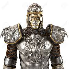 The natural way of development of the medieval fighting enthusiast goes from hockey safety gear through miscellaneous pieces of armour and to the full suit of armor at last. A Lion Full Body Armor Suit Isolated Against White Background Stock Photo Picture And Royalty Free Image Image 91688887