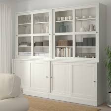 Havsta Storage With Sliding Glass Doors White Ikea Glass Cabinet Doors Sliding Glass Door Dining Room Storage