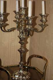 Antique gold plated candle holder. A Heavy Bronze Gold Plated 5 Arms Candle Holder By Valenti Spain