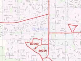 The map of boulder shows the highways, road networks, important landmarks, hotels, tourist places. Boulder Co Zip Code Map
