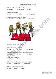We bring you this movie in multiple definitions. English Worksheets Aliens In The Attic 15 First Minutes