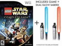 Nintendo Wii Lego Star Wars Complete Sage Game Dual Glow Sabers Star Wars Games Lego Star Wars Games Lego Star Wars