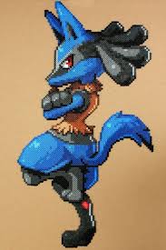 Lucario The Aura Pokemon Photo Pixel Art Pokemon Pokemon Bead Pokemon Perler Beads