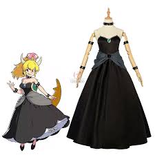 New Super Mario Bros U Deluxe Bowsette Black Dress Cosplay Costume Cosplay Cosplay Costumes Costumes