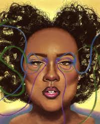 Part 3 of my Black Beauty Portrait Series. This series is going slowly but  that's okay! This is a drawing of my favorite makeup artist and the  sweetest human @makeupbyguelila surprise I