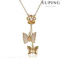 Factory Wholesale Price Women Fashion Gold butterfly Necklace Designs