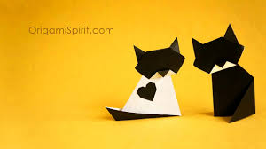 Origami Tutorial And Video Instruction On How To Make A Traditional Origami Cat And A V Papiroflexia Para Principiantes Animales De Origami Tutorial De Origami