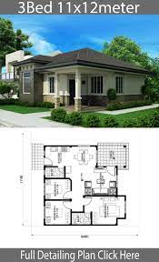 Looking for a 3 bedroom house plan? House Design 11x12m With 3 Bedrooms Small House Design Plans Small House Design Simple Bungalow House Designs
