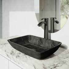 vigo rectangular gray onyx glass vessel