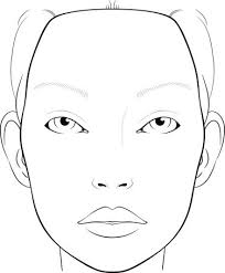 Blank Face Chart For Makeup Artists Vector Art Getty