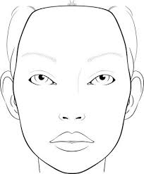 blank face chart for makeup artists vector art getty