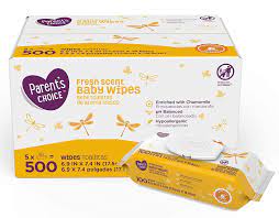 Amazon Com Parents Choice Fresh Scent Baby Wipes 500 Count Baby