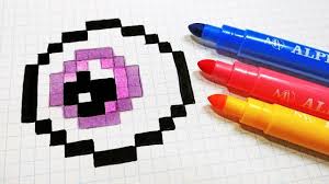 Pixel Art De Halloween Como Dibujar Un Ojo Pixel Drawing Pixel Art Minecraft Pixel Art