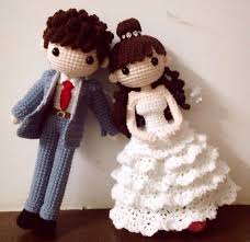 Amigurumi Amigurumidoll Crochet Crochetdoll Crochetgarland Yarn Knitting Crochetting Craft Amiguru Crochet Wedding Gift Crochet Wedding Crochet Gifts