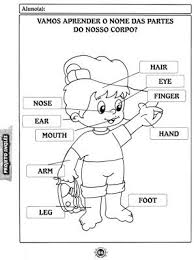 Desenhos Para Colorir E Imprimir Atividade De Ingles Partes Do Corpo Atividades De Vocabulario Atividades De Ingles Atividades