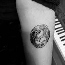 Black And White Koi Fish Yin Yang Tattoo Pin On Tat
