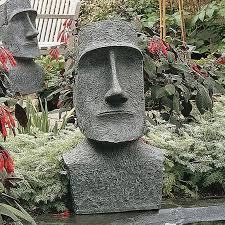 Easter Island Ahu Akivi Moai Monolith Garden Statue Easter Island Easter Island Heads Garden Sculpture