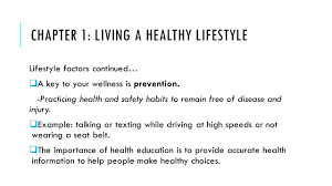 What are some of the best foods for a healthful diet that will help you live a long and happy life? Chapter 1 Living A Healthy Lifestyle Mrs Boghos Frangie Ppt Download