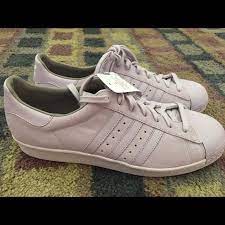 Adidas Mi Superstar Women S Custom Mauve Sneakers Leather Striped Custom Adidas Superstar Genuine Suede