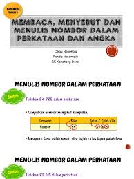 Menulis nombor dalam perkataan dan angka. Nota T4 Menulis Nombor Pdf
