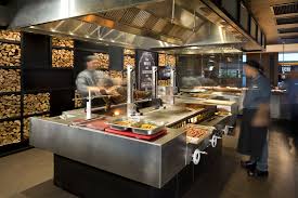 A Customized Grill With 3 Separate Grilling Sections For Seafood Meats And Fruits Vegetables Barbeque Restaurants Grill Restaurant Restaurant Kitchen