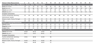 canada goose us size chart measurements