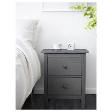 Dovetailing in front and back and full extension side mounted guides; Hemnes 2 Drawer Chest Gray Dark Gray Stained 21 1 4x26 Ikea