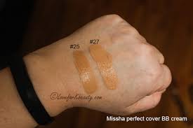 Missha Perfect Cover Bb Cream Shade Comparison 25 And 27