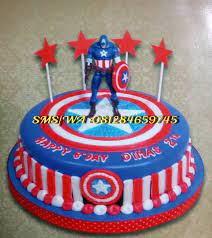 Ucapan selamat ulang tahun untuk captain america pun datang dari pemerannya, chris evans. Jual Siap Kirim Kue Ulang Tahun Kue Ultah New Captain America 30x30 Di Lapak Mandau Store Bukalapak