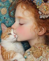 愛猫と紡ぐ、黄金の思い出」 黄金の光が染み込む屋根裏部屋 リリーの巻き毛は陽に照らされ、まるで銅のように輝き、頬は幸せに紅く染まっていた😊  幼い頃からの親友、ミルキーは、今も変わらぬ愛情に満ちた瞳で見上げてくる その眼差しは、時間が止まったかのような安らぎ ...