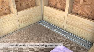 This makes no limit shower. Streamline Linear Shower Drain Installation Full Mortar And Thin Bed Youtube
