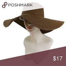 Brown Wide Brim 100 Straw Strong Floppy Sun Hat Floppy Sun Hats Sun Hats Floppy