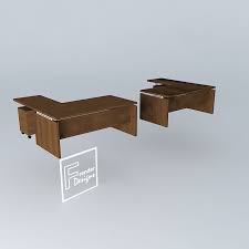 Sized moderately, this piece of furniture is best for work or studying of any kind. Office Desk With Mobile Pedestal 1800x1900x735mmh Free 3d Model Max Obj 3ds Fbx Stl Dae