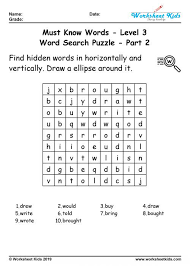 3rd grade math games for free. Word Search Puzzle 100 Must Know Words For 3rd Grade Free Printable