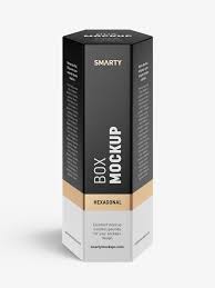 Utilize these free box mockups and create the most attractive, interest sparking and sophisticated brandable packaging. Hexagonal Box Mockup White Metallic Kraft Smarty Mockups