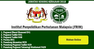 Issn center responsible of the record: Jawatan Kosong Kerajaan 2018 Institut Penyelidikan Perhutanan Malaysia Frim