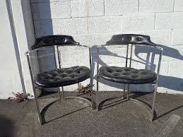 2 Daystrom Mid Century Modern Mcm Milo Baughman Inspired Style Chairs Armchairs Chrome Metal Regency Vintage Chair Seatin Vintage Chairs Chair Home Decor Items