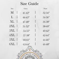 mens clothing size guide from sizes m to 6xl in all mens fashion