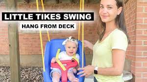 How To Hang A Baby Swing From A Deck Jenelle Nicole Youtube