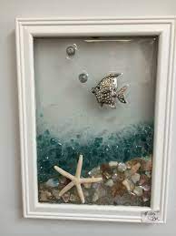 Pin By Linda Deaver On Resin Glass Art Sea Life Art By Bren Fb Beach Glass Art Glass Window Art Sea Glass Crafts