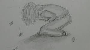 رسم فتاة حزينة ومكتئبة Youtube